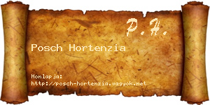 Posch Hortenzia névjegykártya