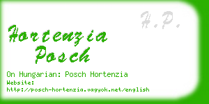 hortenzia posch business card